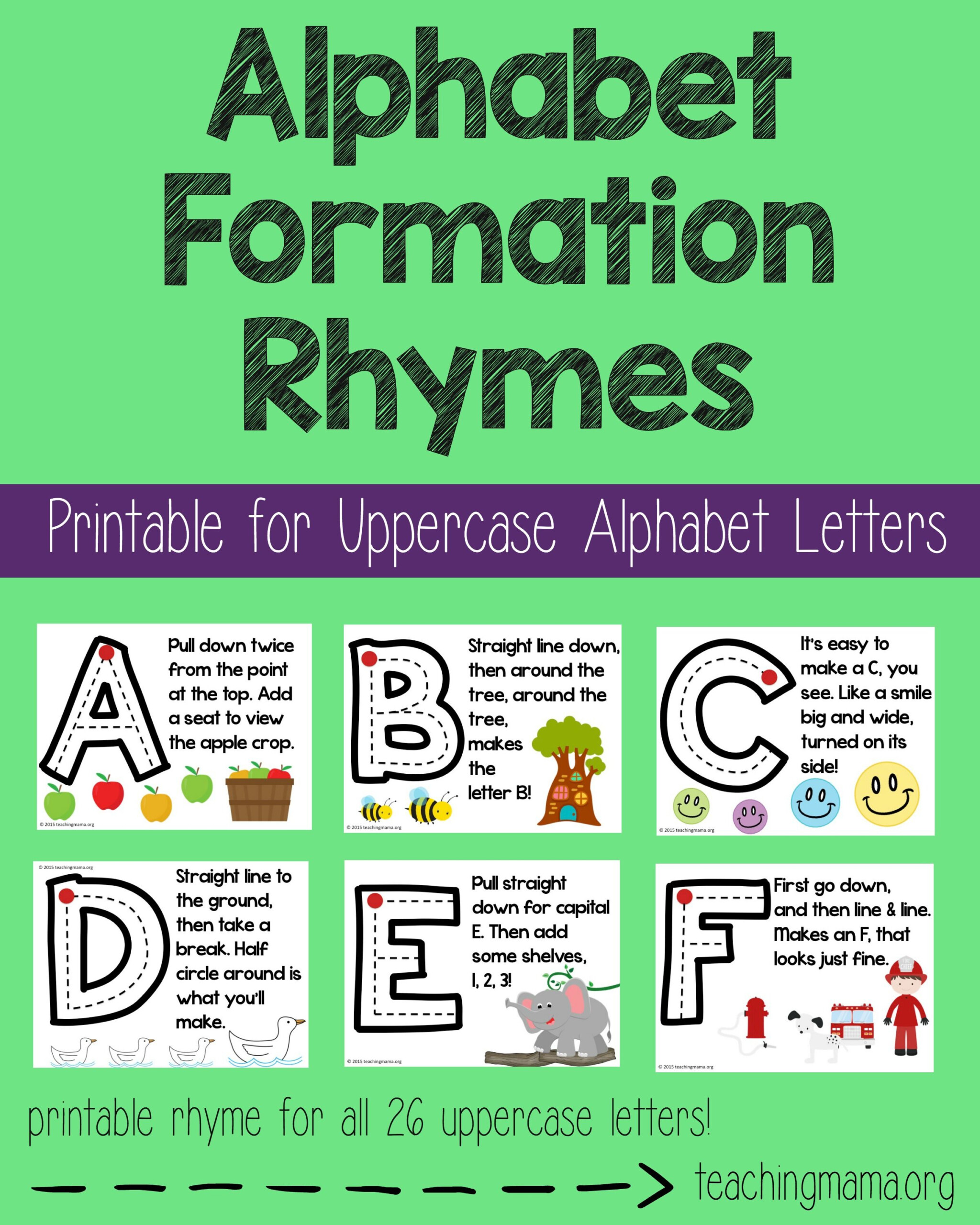 Alphabet Formation Rhymes | Alphabet Preschool, Preschool