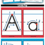 Alphabet Handwriting Cards With Directional Arrows - Red