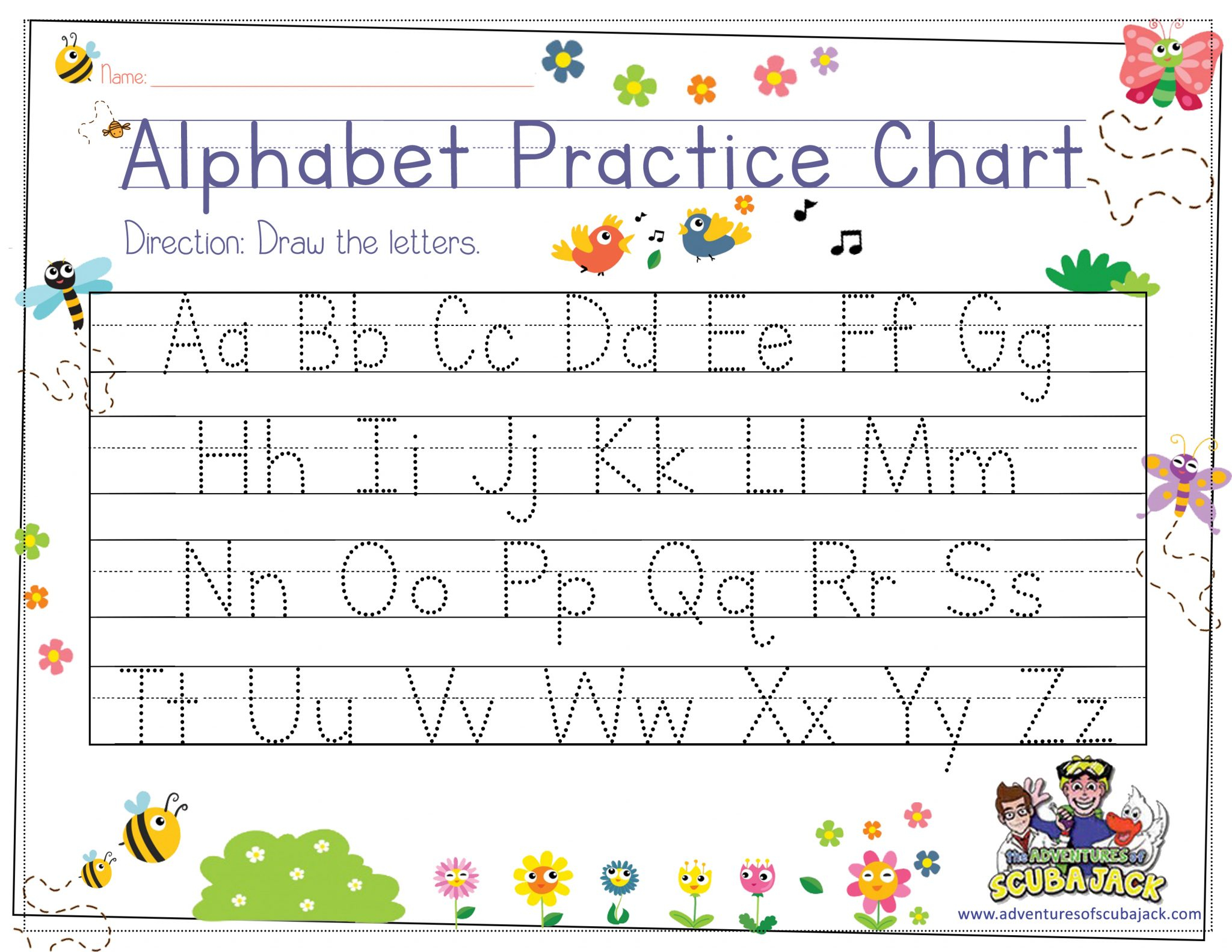 Alphabet Tracing For Preschoolers | The Preschool Adventures