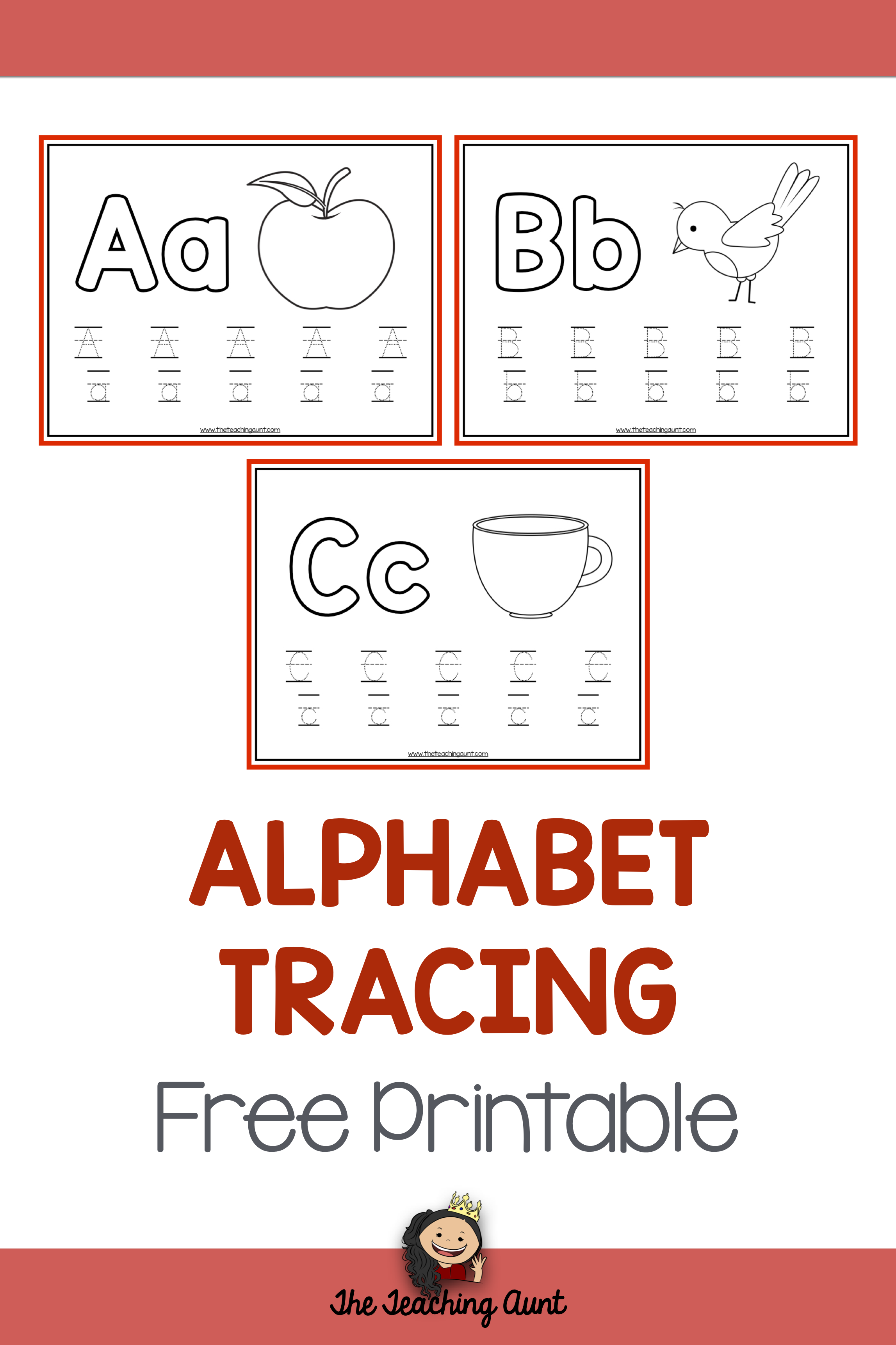 Alphabet Tracing Free Printable | Preschool Writing