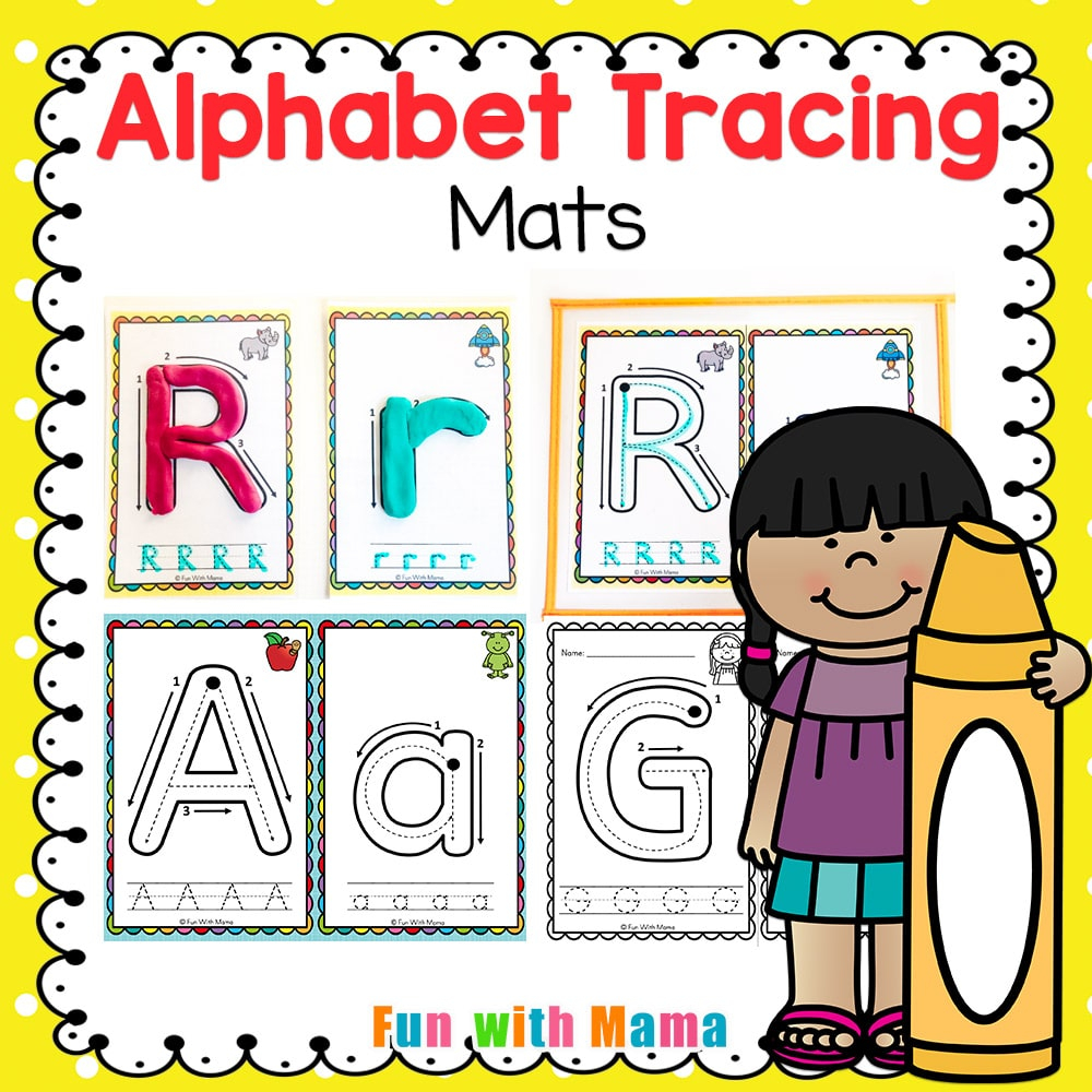Alphabet Tracing Mats - Play Dough Mats