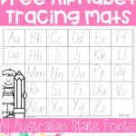 Alphabet Tracing Mats (Print And Australian Fonts