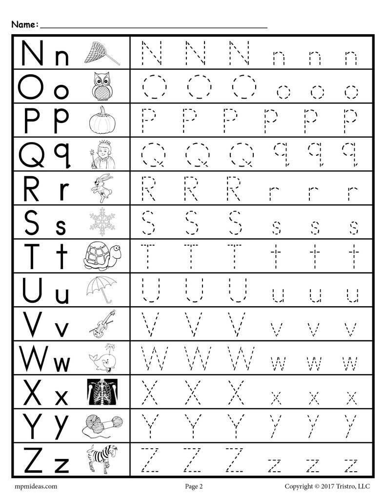 Alphabet Tracing Pages Free В 2020 Г | Уроки Письма