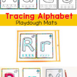 Alphabet Tracing Playdough Mats - Fun With Mama