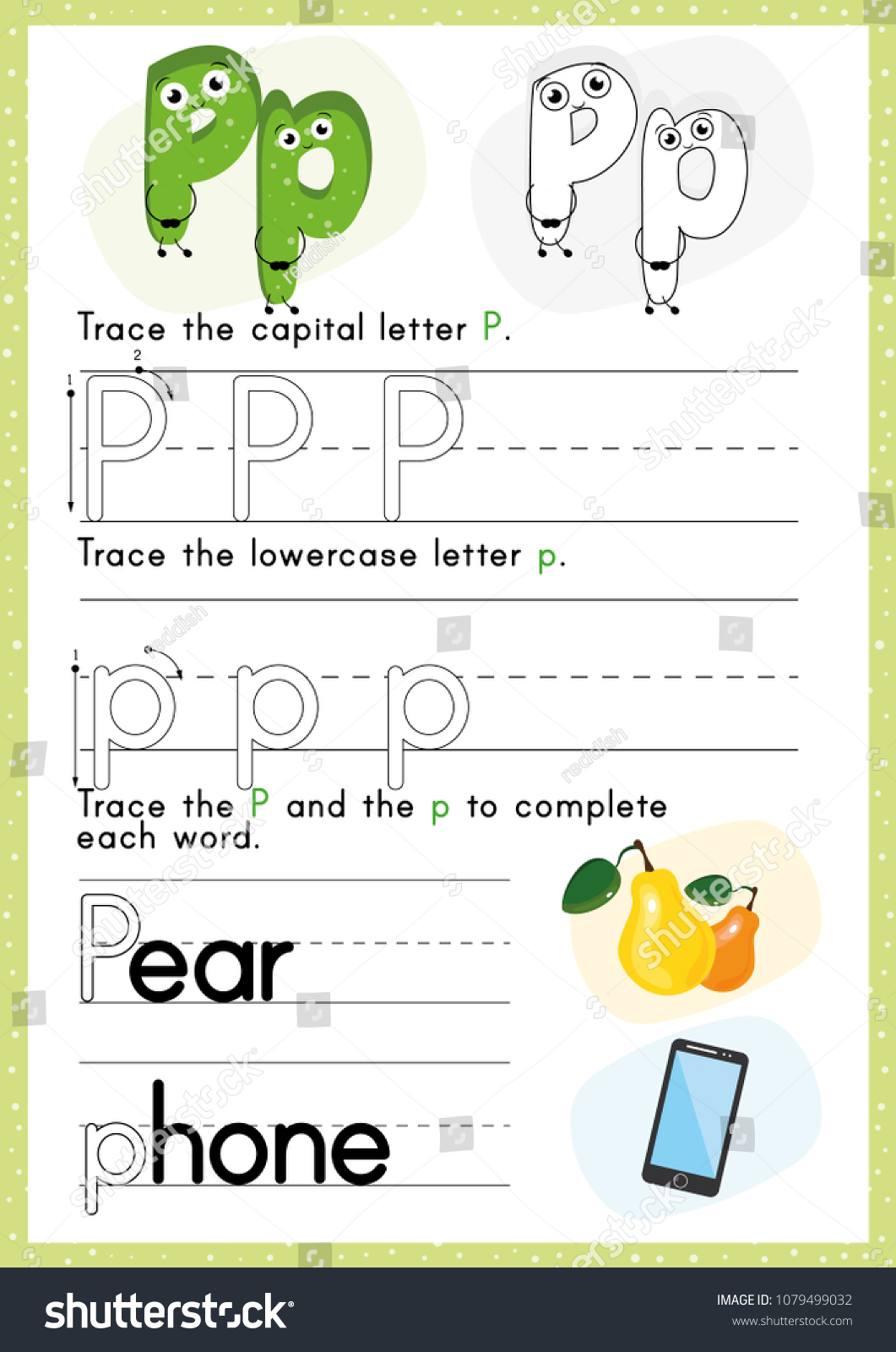 Alphabet Tracing Worksheet Alphabet Activity Pre Stock