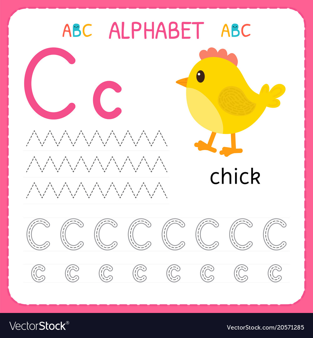 Alphabet Tracing Worksheet For Preschool And