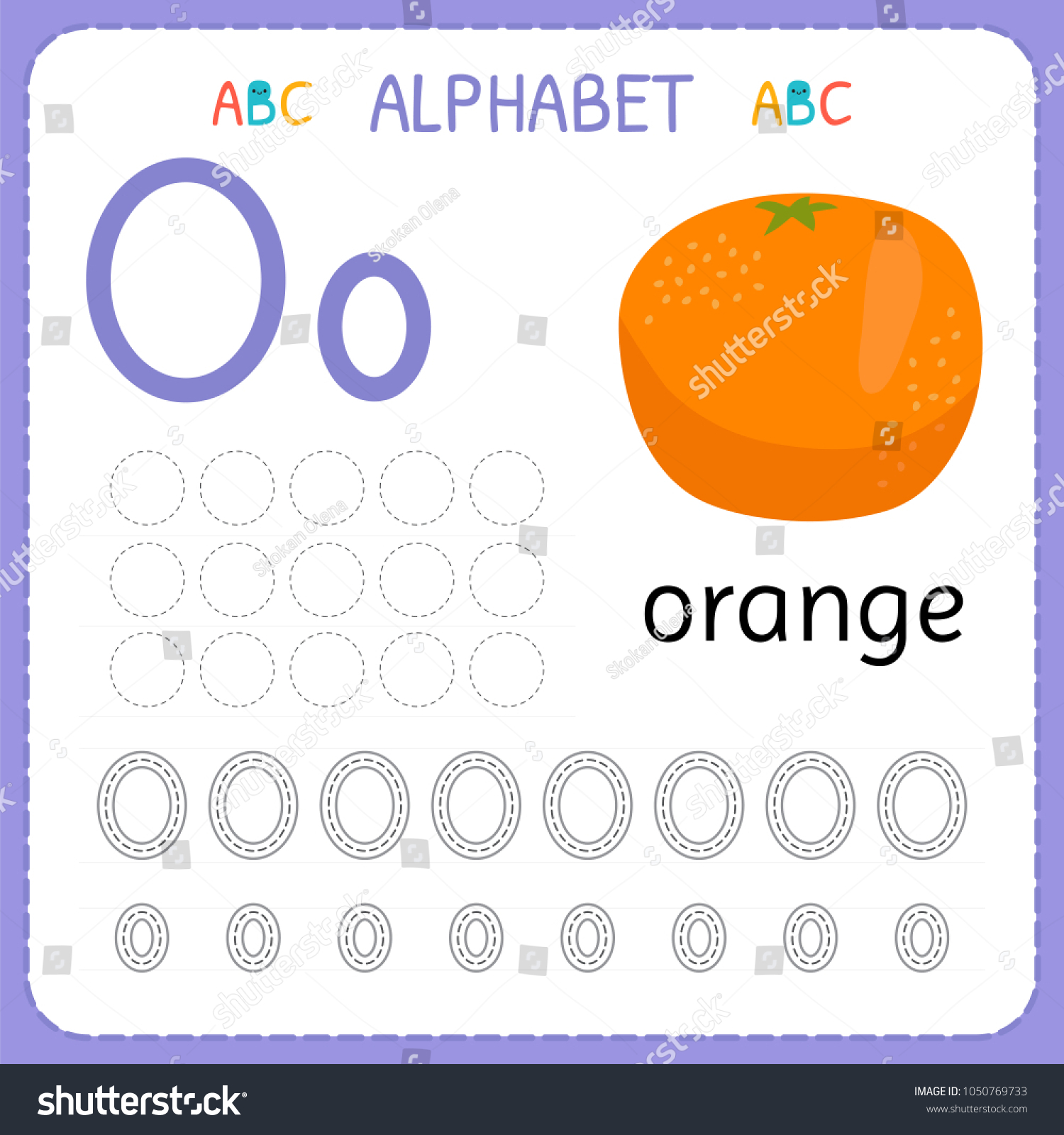 Alphabet Tracing Worksheet Preschool Kindergarten Writing