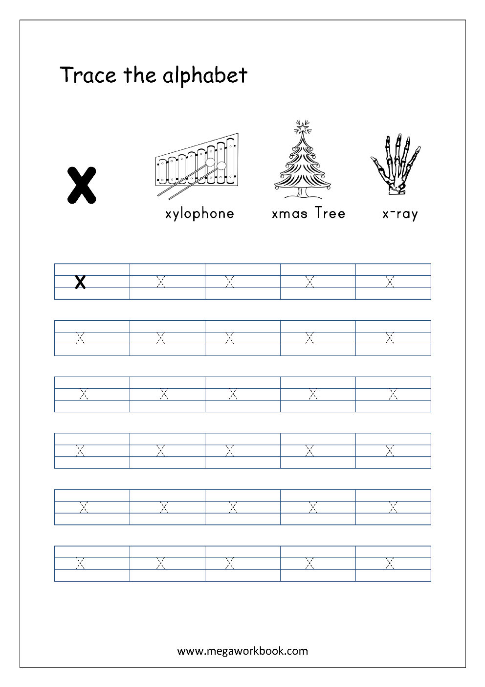 Alphabet Tracing Worksheets - Small Letters - Alphabet