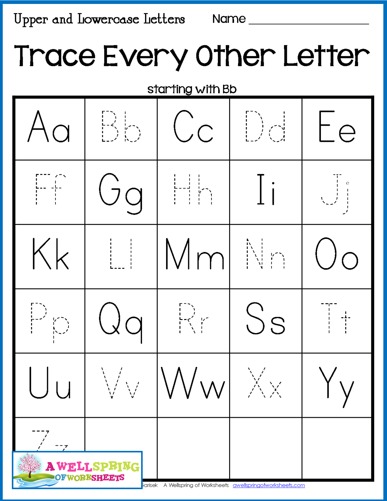 Alphabet Tracing Worksheets - Uppercase &amp;amp; Lowercase Letters