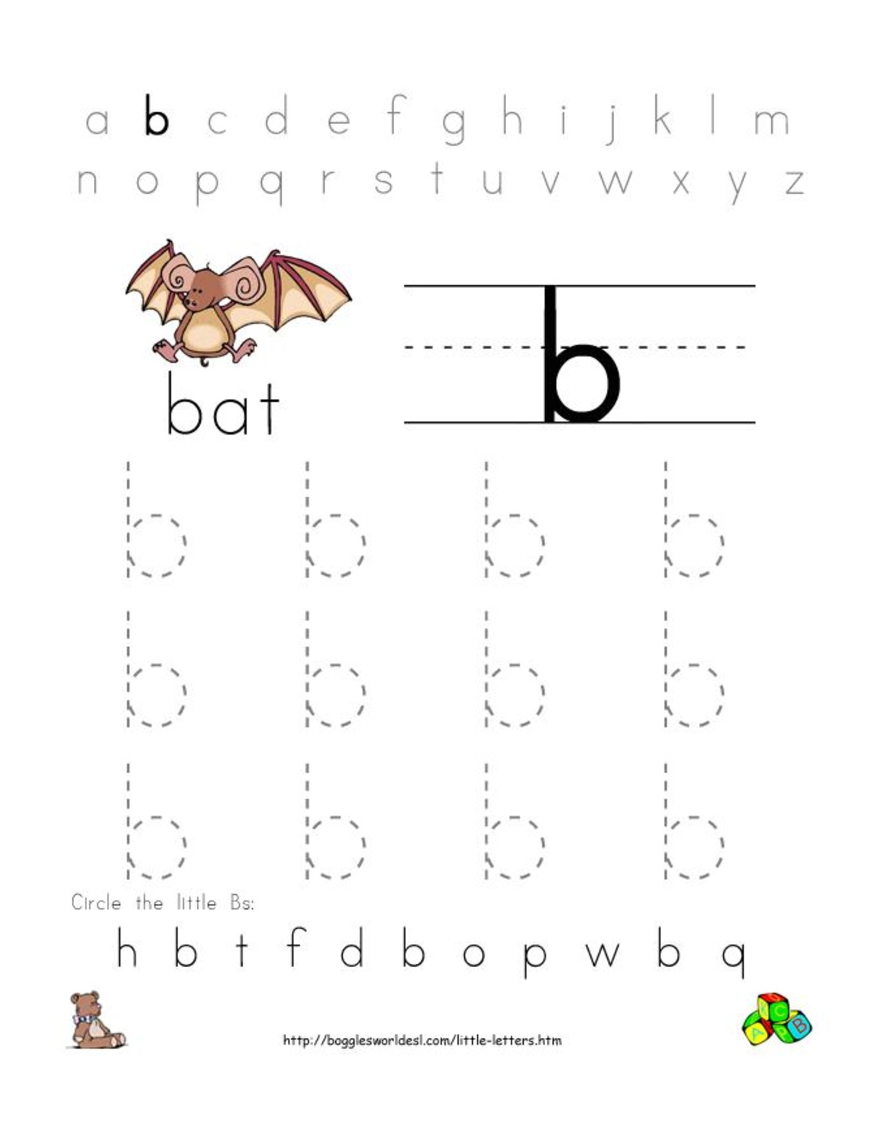 Alphabet Tracing Doc | TracingLettersWorksheets.com