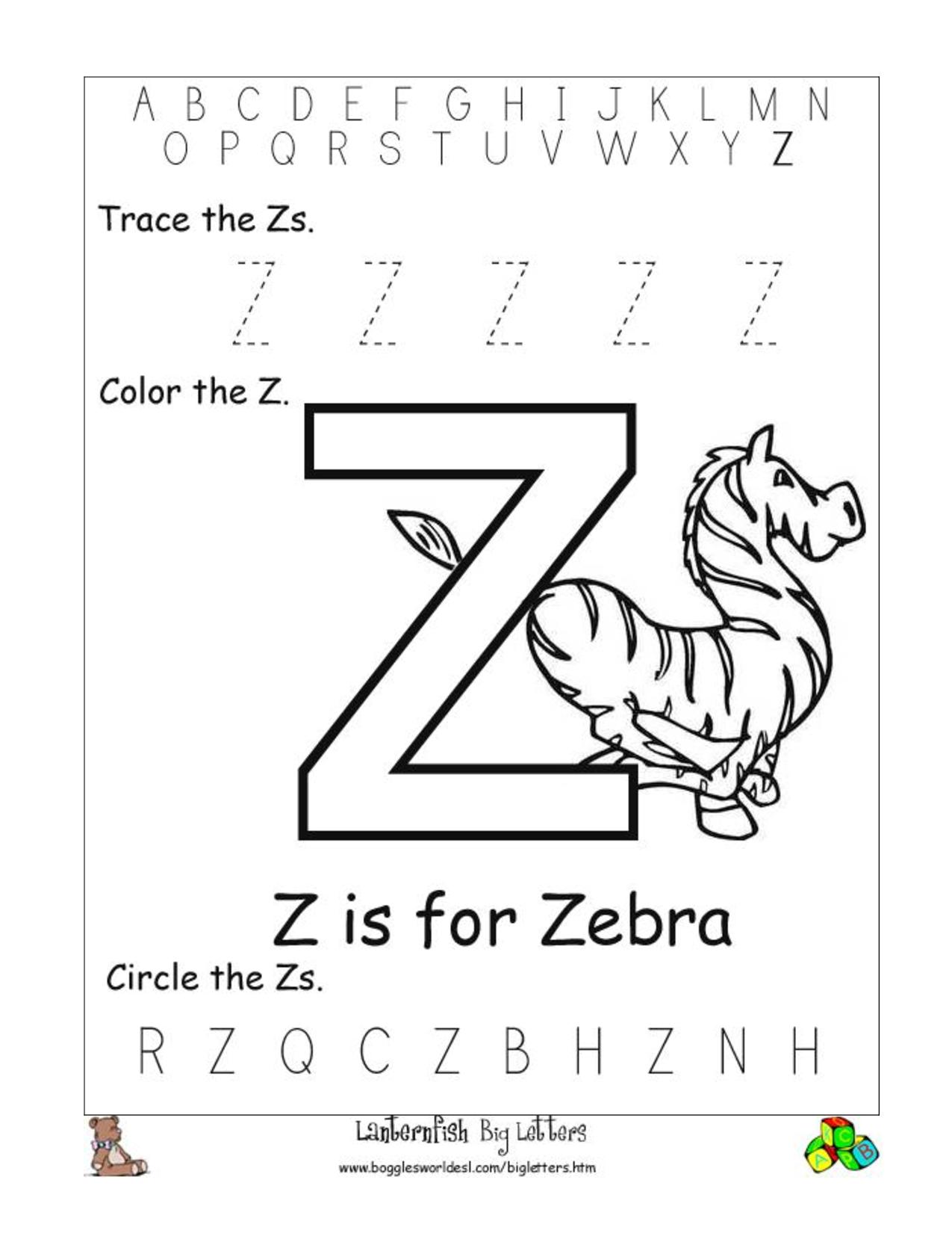 Alphabet Worksheets For Preschoolers | Alphabet Worksheet