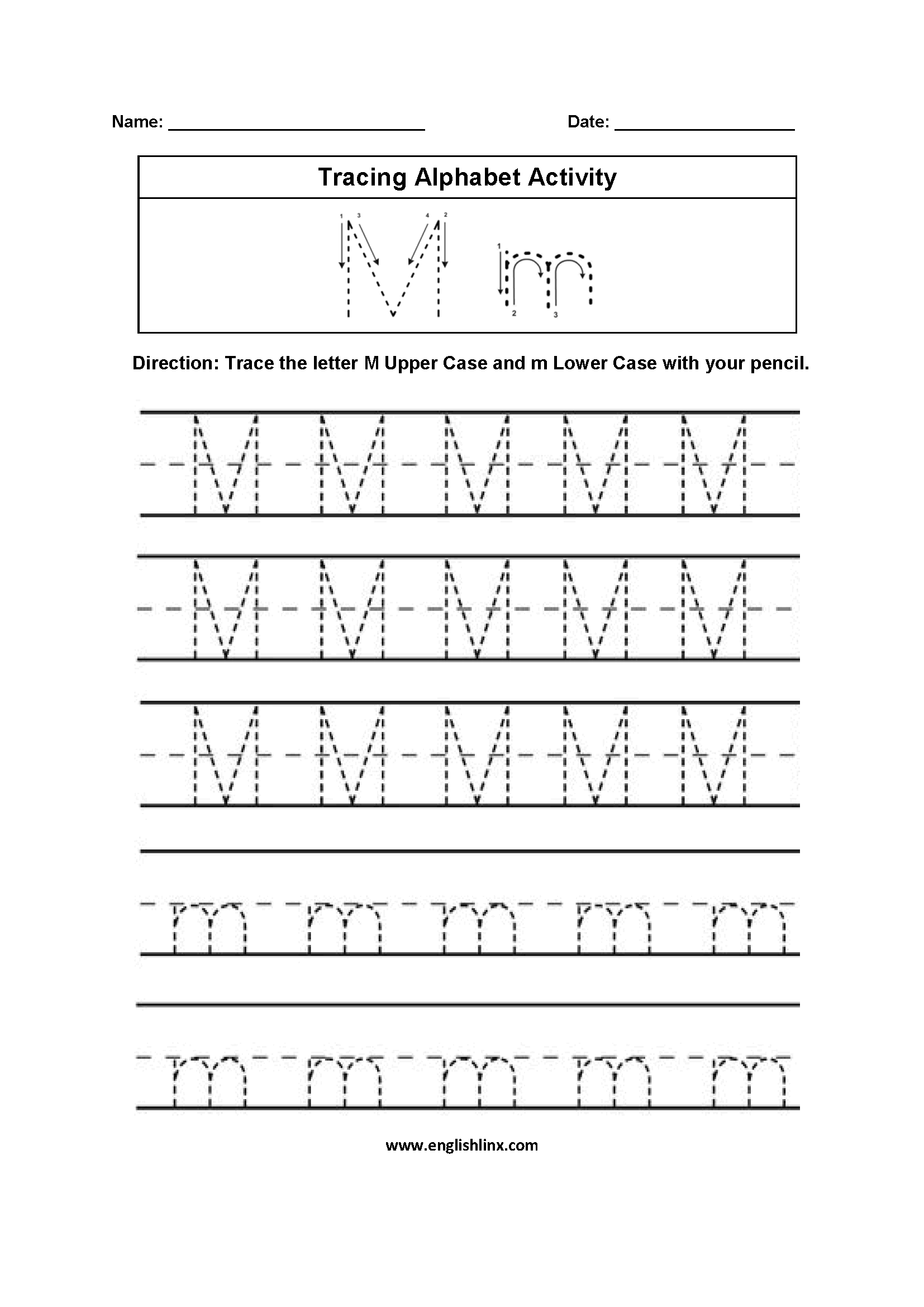 Alphabet Worksheets | Tracing Alphabet Worksheets