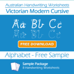 Australian Handwriting Worksheets - Victorian Modern Cursive