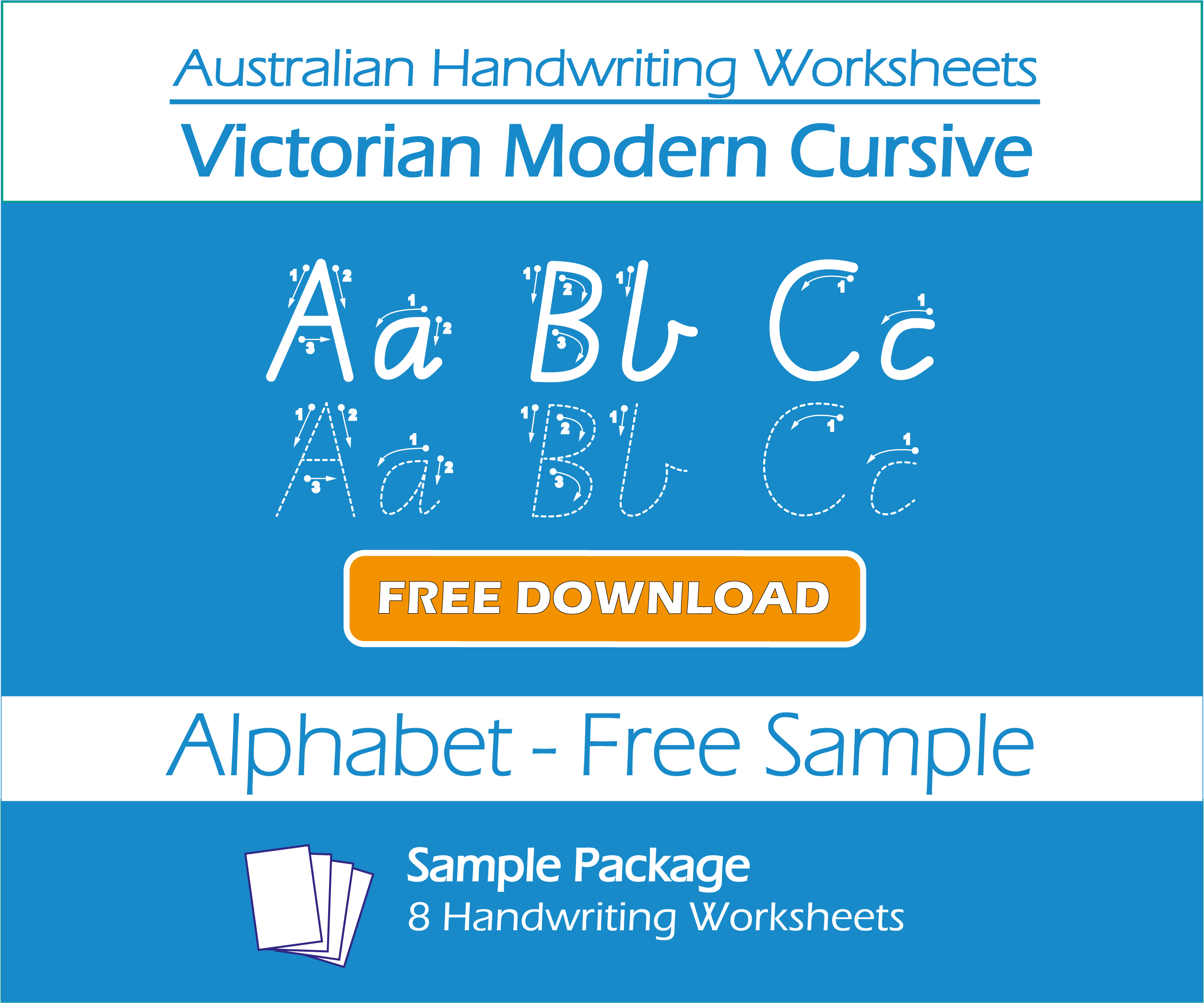 Australian Handwriting Worksheets – Victorian Modern Cursive
