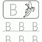 B Tracing Image Bananas! | Letter B Worksheets, Alphabet