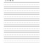 Blank Writing Practice Worksheet - Free Kindergarten English