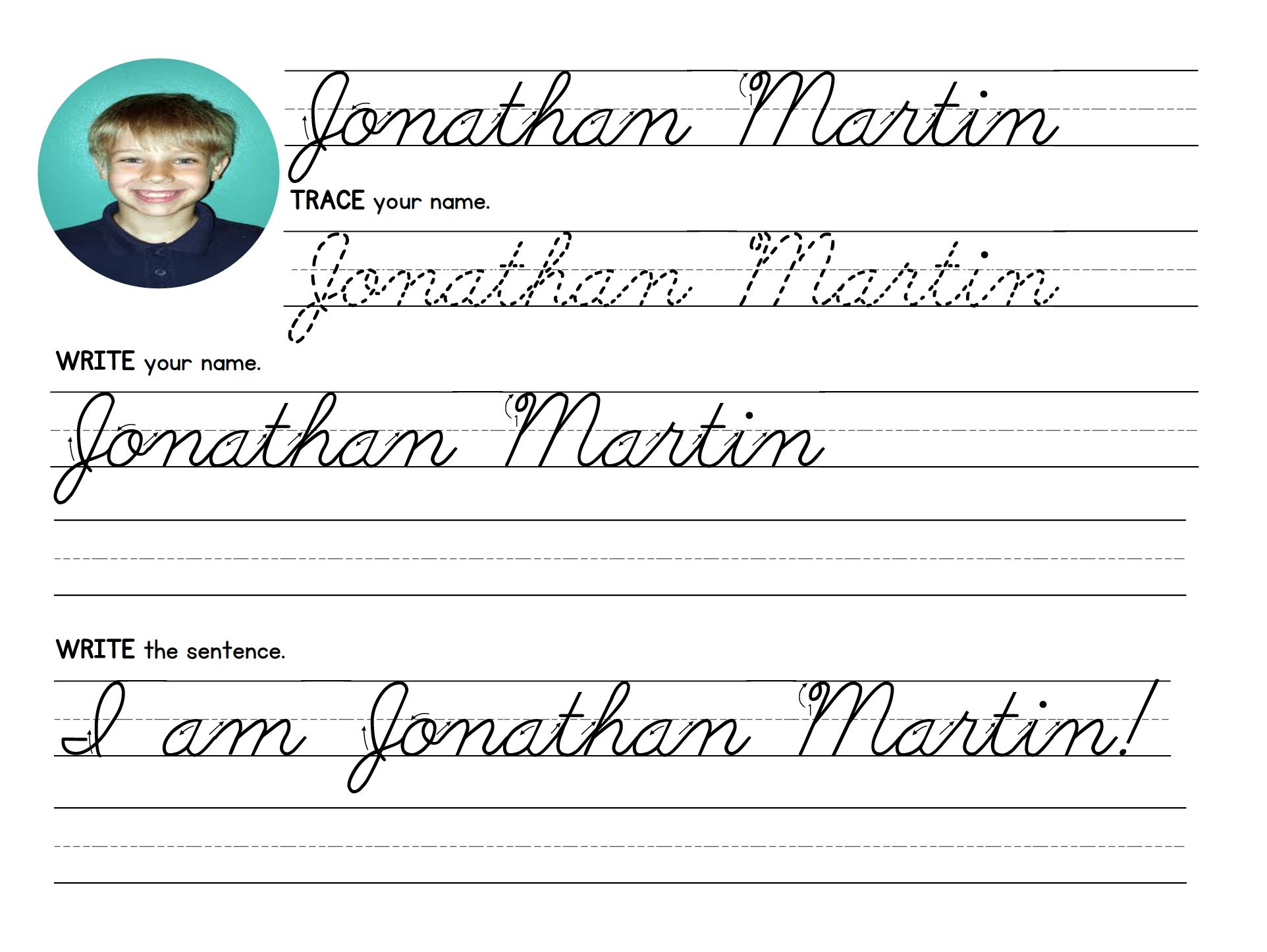 Create Personalized Cursive Handwriting Worksheets For Kids