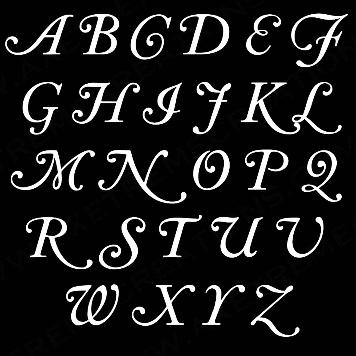 Custom Srv Script Font Style Vinyl Letters - Your Initials