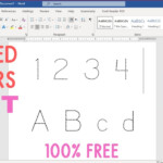 Dotted Letters Font In Ms Word | Tracing Letters For Toddlers In Microsoft  Word