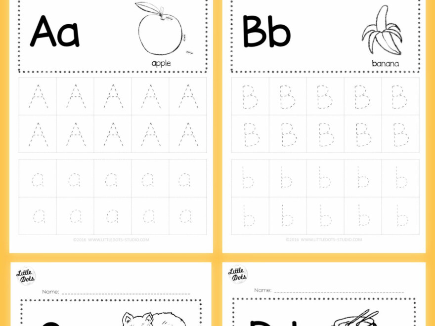 Download Free Alphabet Tracing Worksheets For Letter A To Z