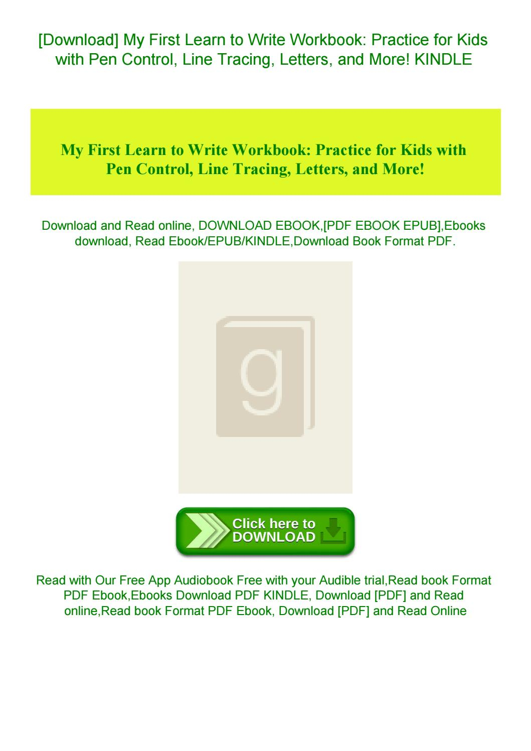 Download] My First Learn To Write Workbook Practice For Kids