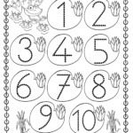 Easy Number Trace Worksheet Tracing Numbers First Week Of