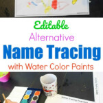 Editable Alternative Name Tracing With Paint | Preschool