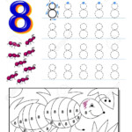Educational Page For Kids With Number 8. Printable Worksheet..