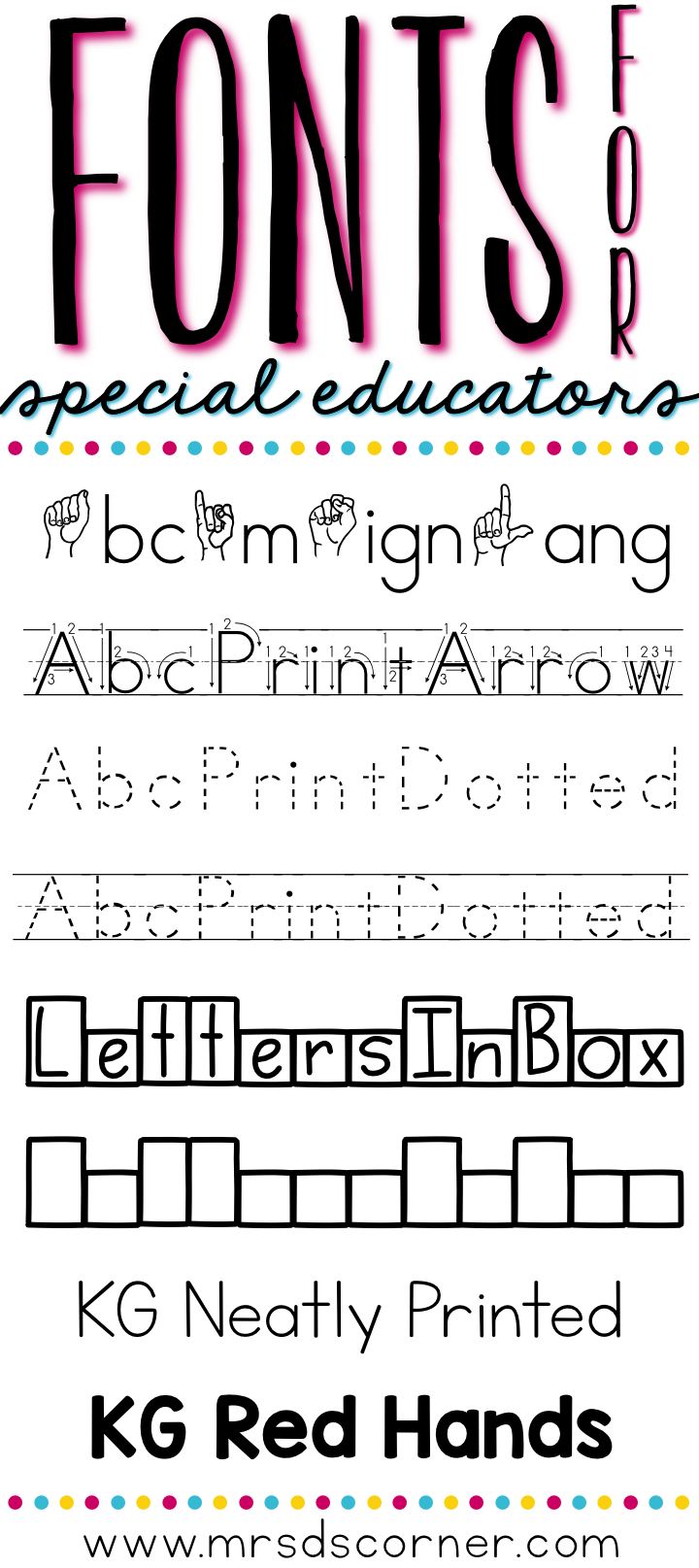 Fonts For Special Education Teachers | Special Education