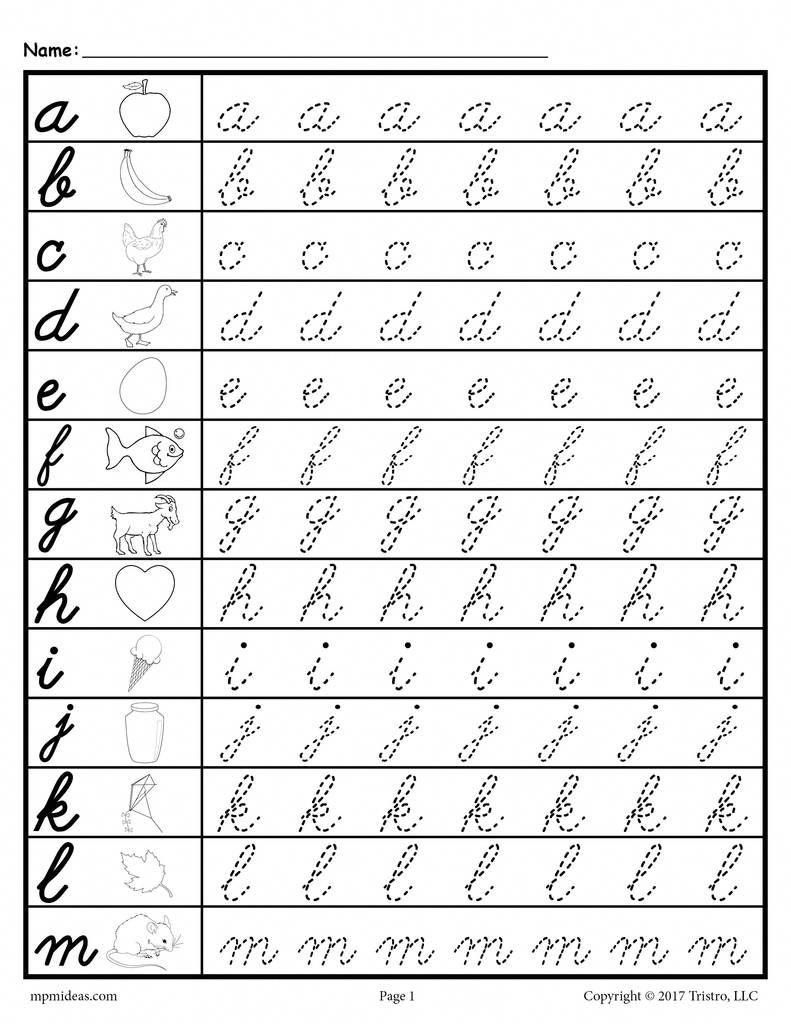 Name Tracing In Cursive | TracingLettersWorksheets.com