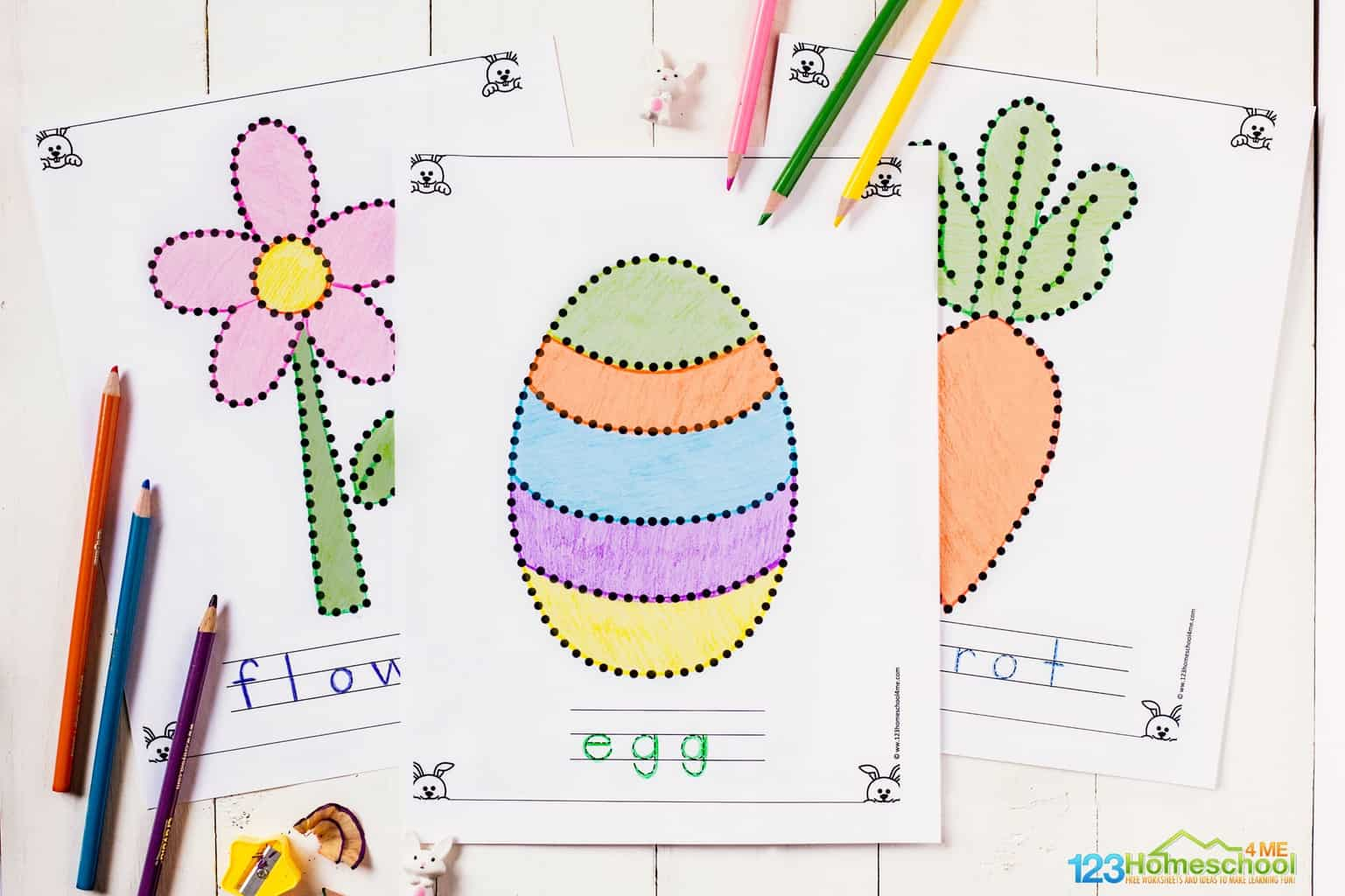 Free Easter Tracing Coloring Pages