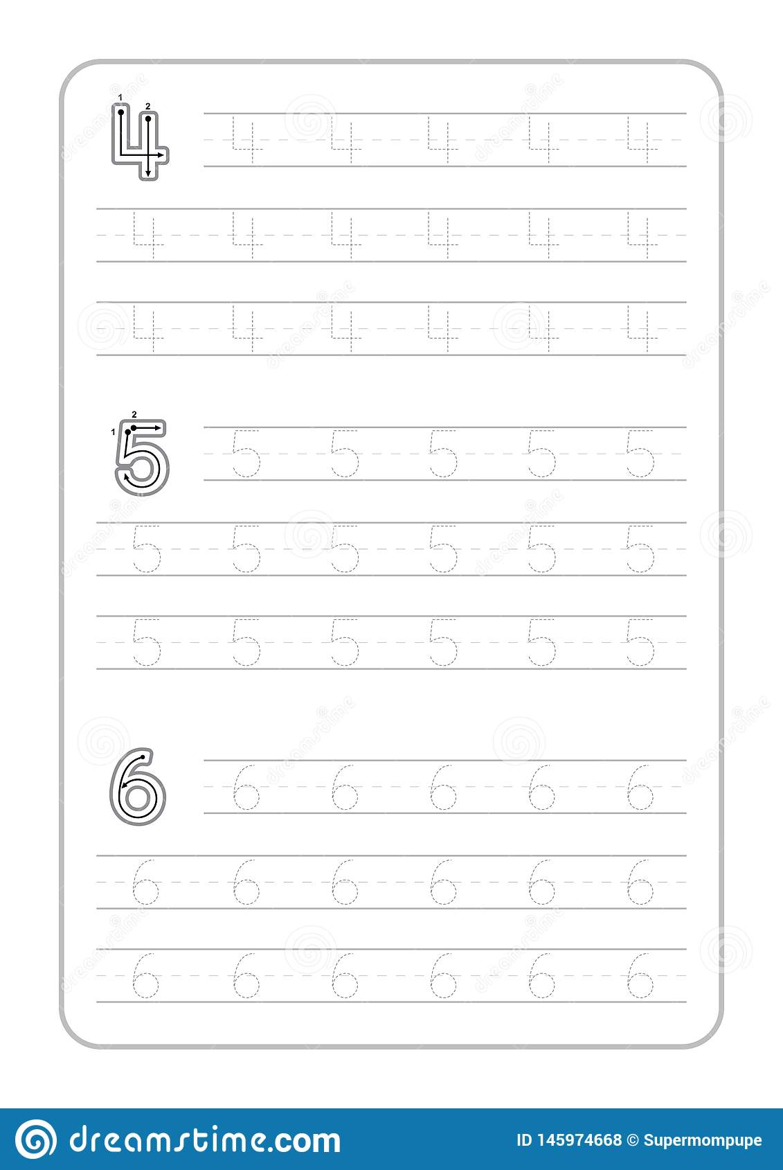 Free Handwriting Numbers Tracing Pages For Writing Numbers