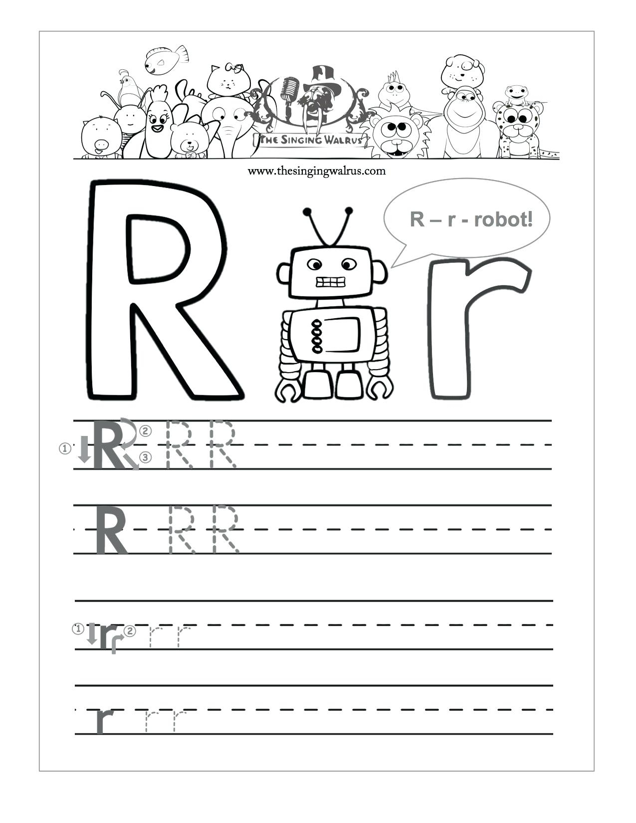 Free Letter R Worksheets For Preschool - Clover Hatunisi