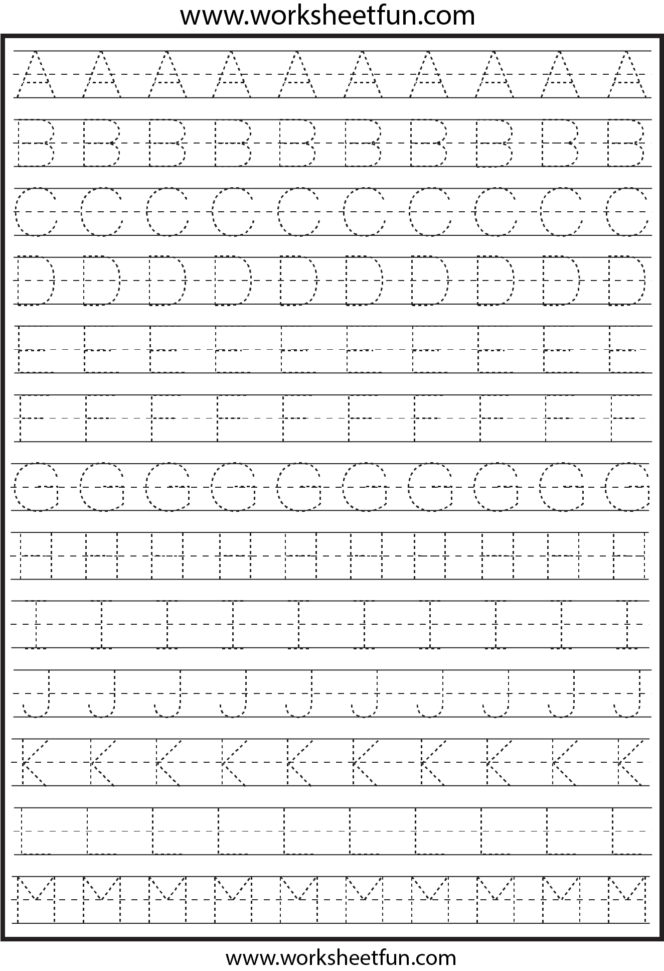 Free Letter Tracing Worksheets. Printable Letter C Tracing