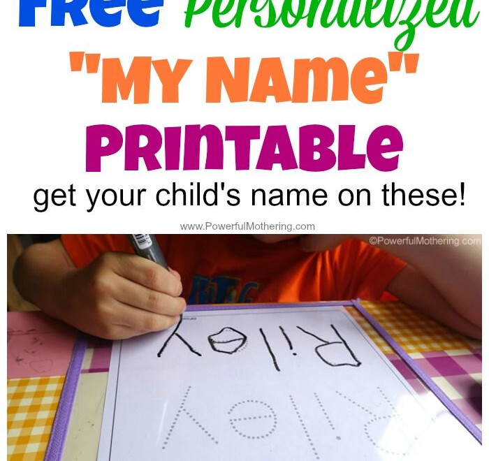 Free Name Tracing Worksheet Printable + Font Choices