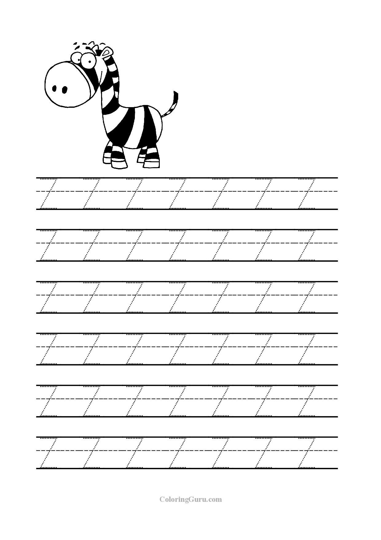 Free Printable Tracing Letter Z Worksheets For Preschool