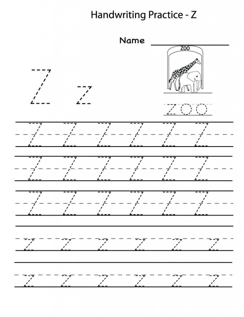 Free Printable Worksheets For Preschoolers For The Letter Z
