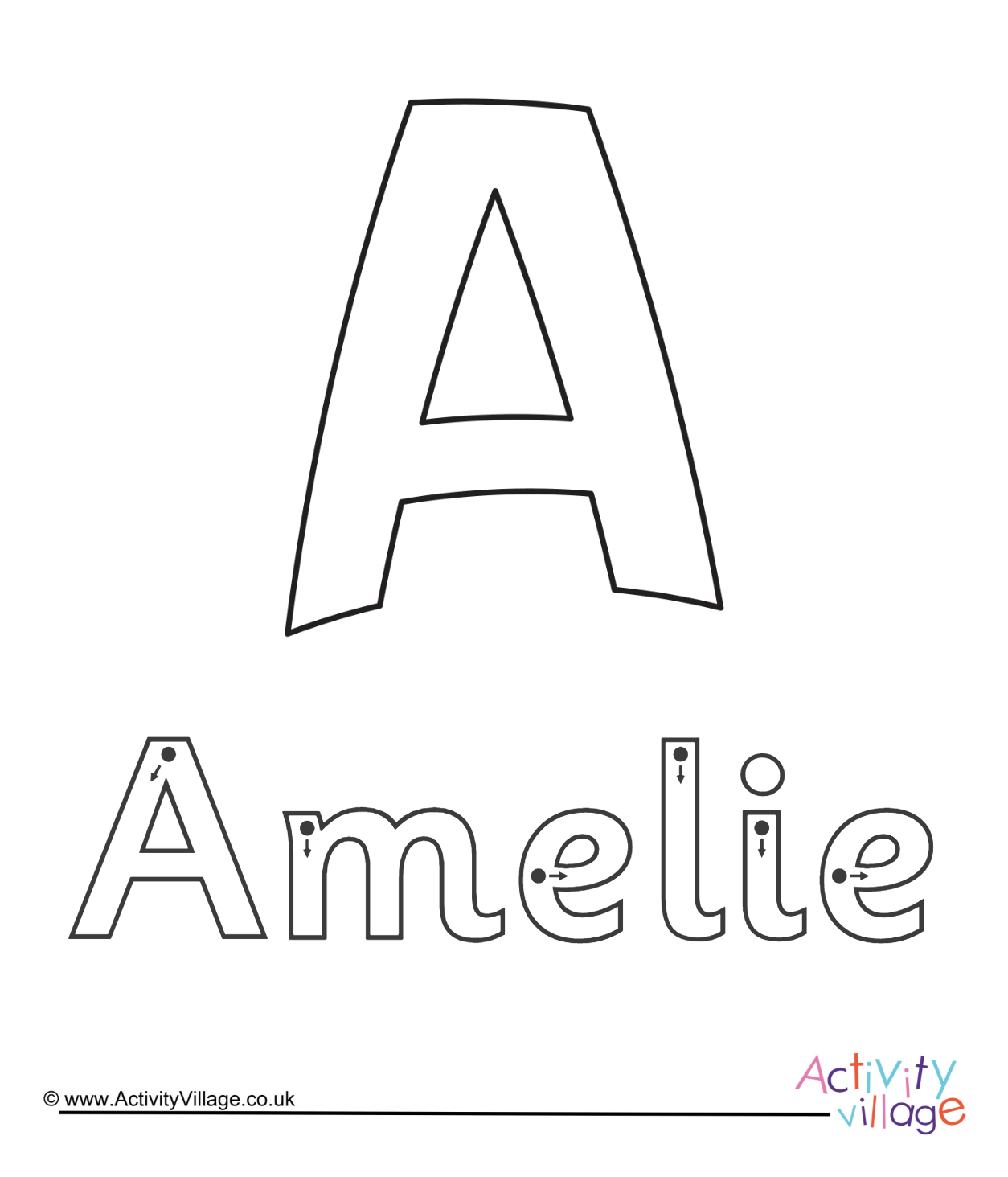 name-tracing-amelia-tracinglettersworksheets