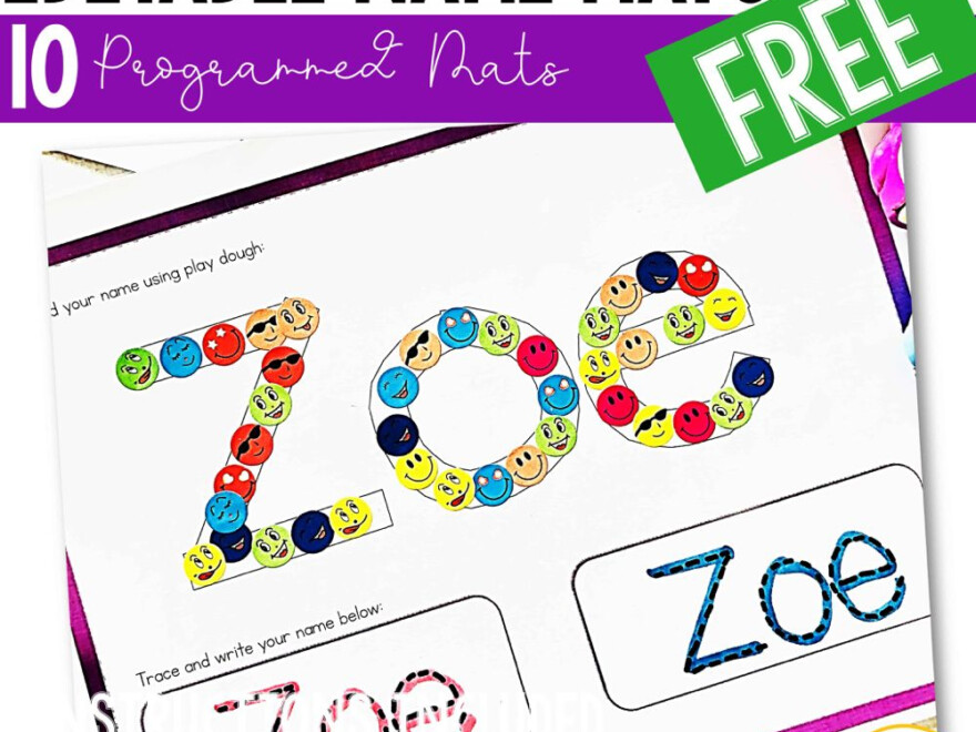 Full-Proof Editable Name Tracing Activities For Preschoolers