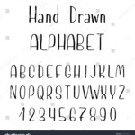 Hand Drawn Font Madeink Stock Vector (Royalty Free