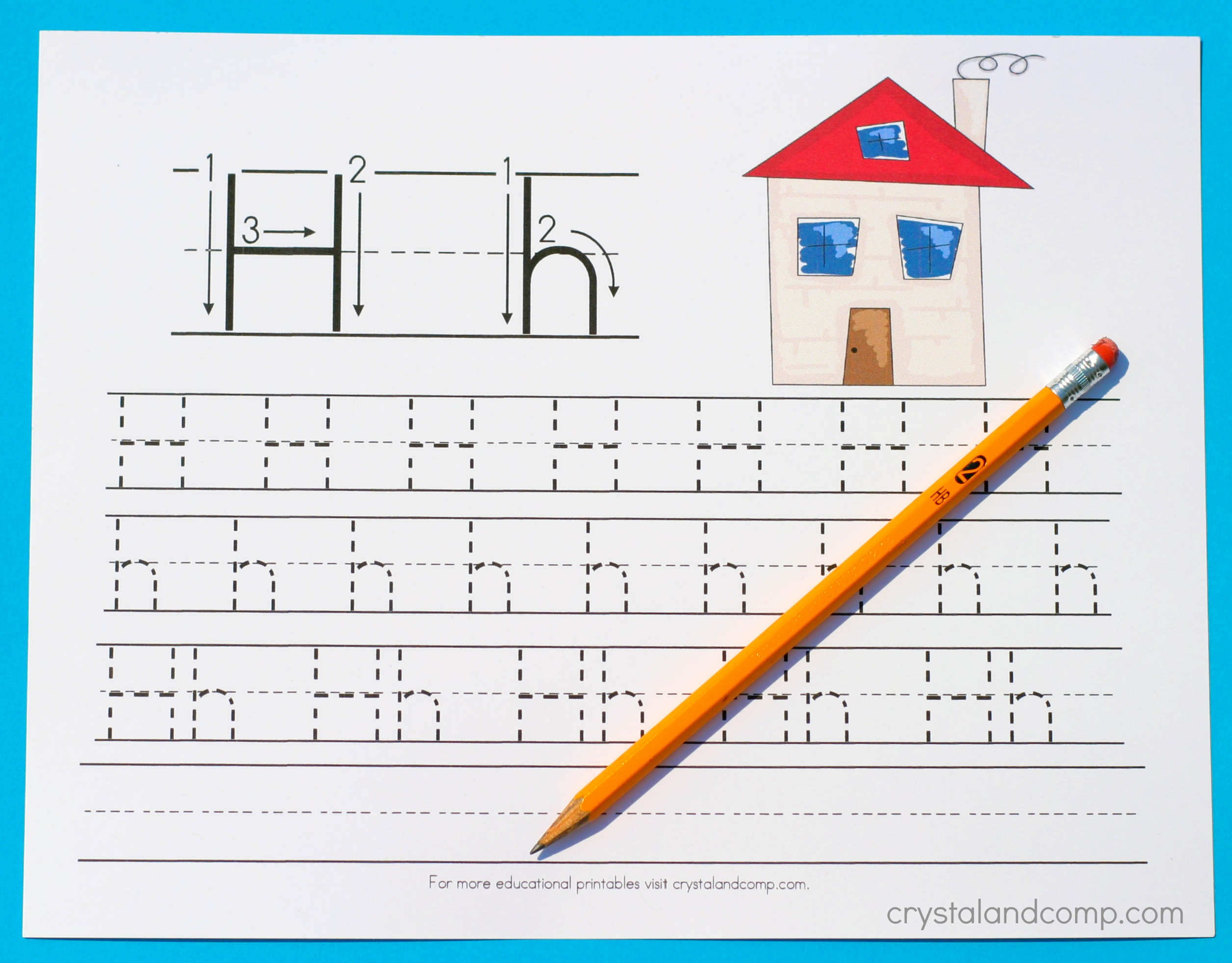 Handwriting Practice For Preschool: Letter H