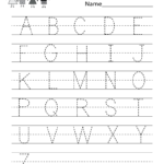 Handwriting Practice Worksheet - Free Kindergarten English
