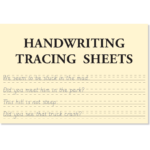 Handwriting Tracing Sheets