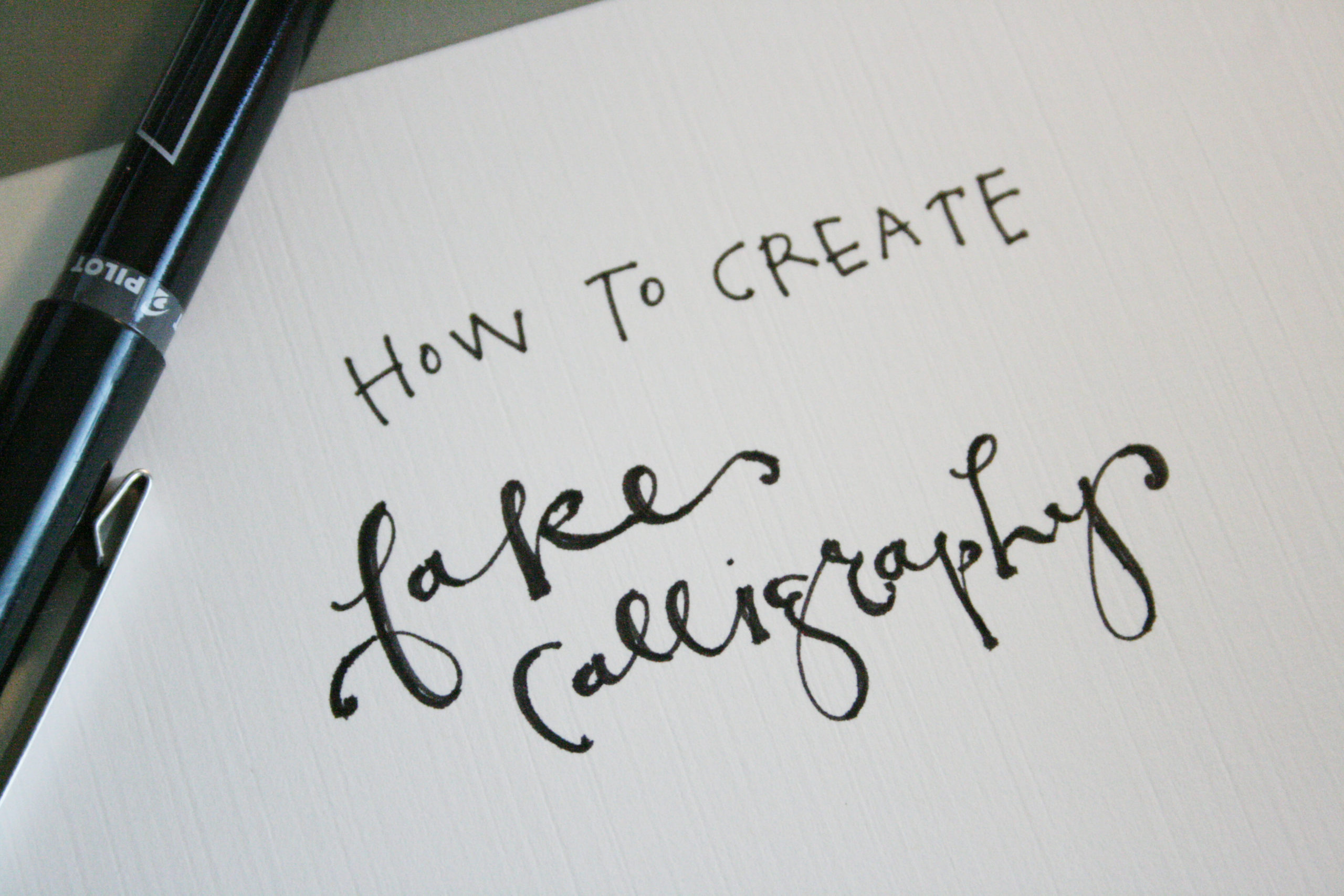 How To Create Fake Calligraphy (Tutorial + Practice Worksheets)
