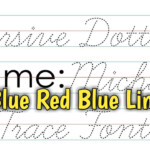 How To Install Cursive Dotted Trace Font - Blu Red Blue Lines
