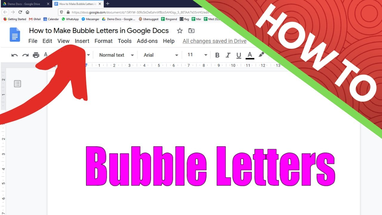 How To Make Bubble Letters On Docs