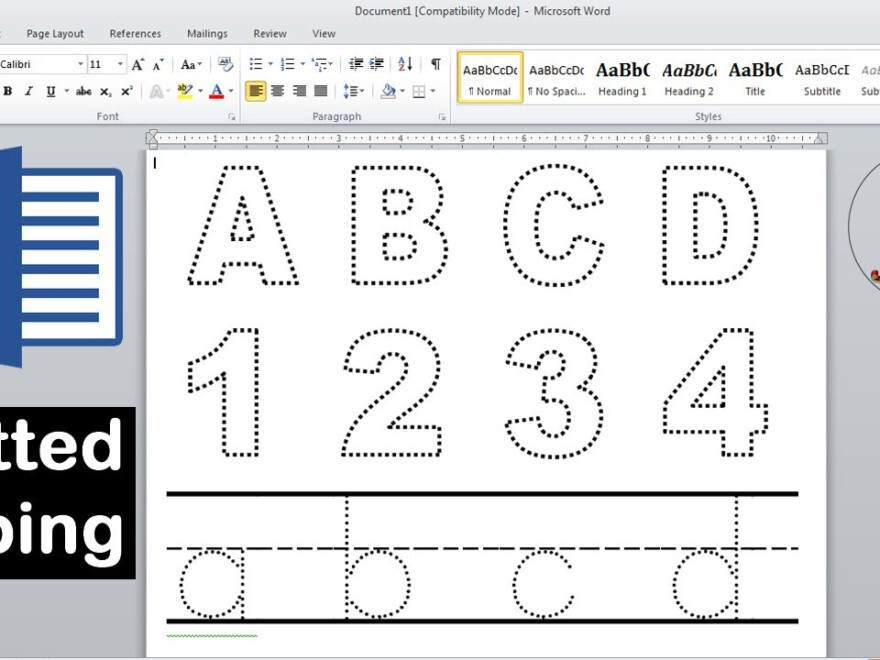 How To Make Dotted Typing Design In Microsoft Word