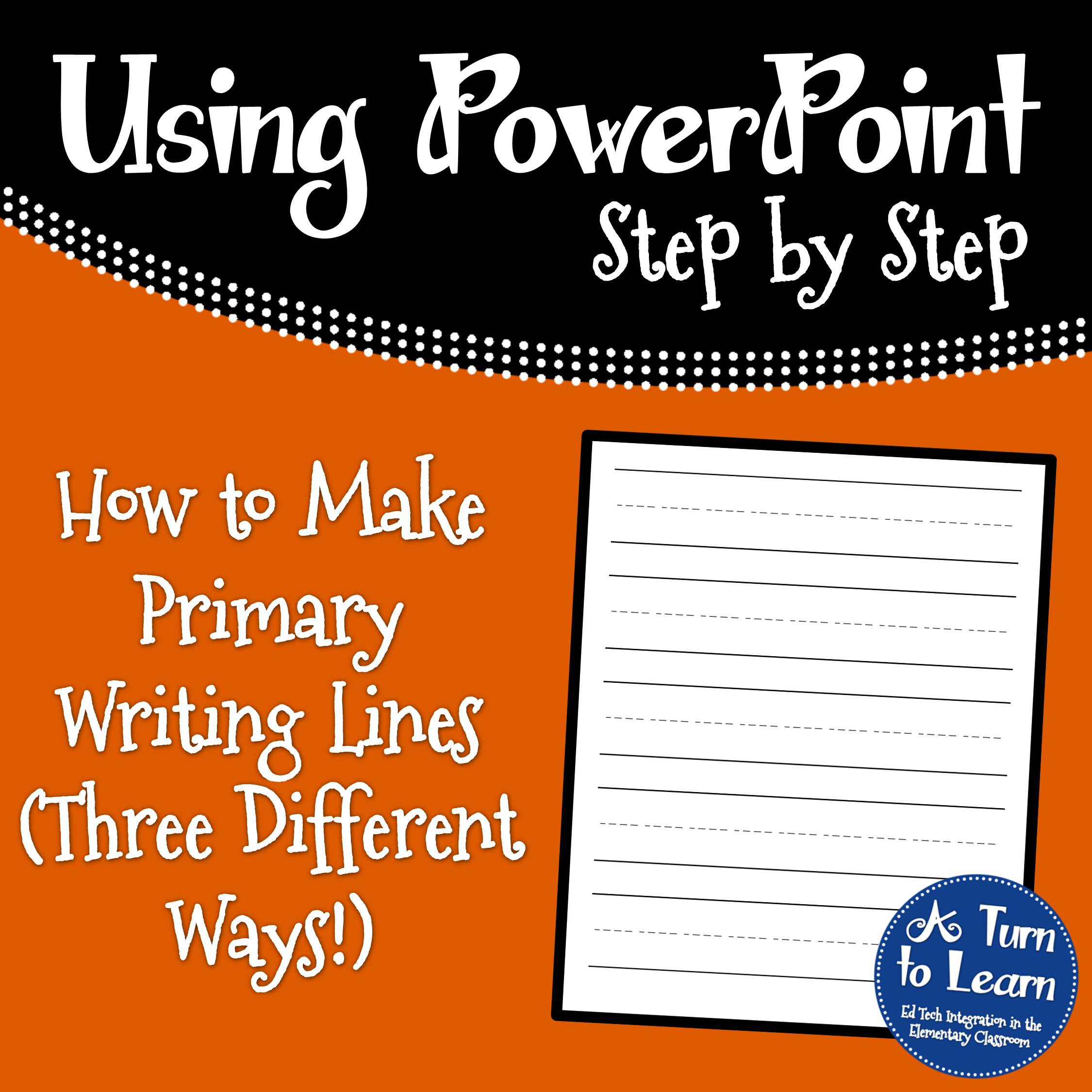 How To Make Primary Writing Lines • A Turn To Learn