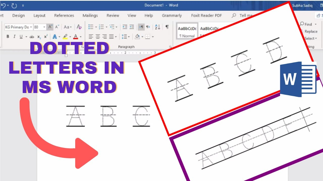 how-to-trace-font-and-create-dotted-letters-in-ms-word-microsoft-word