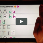 Interactive Alphabet - Tracing A Lower A With A Continuous Stroke